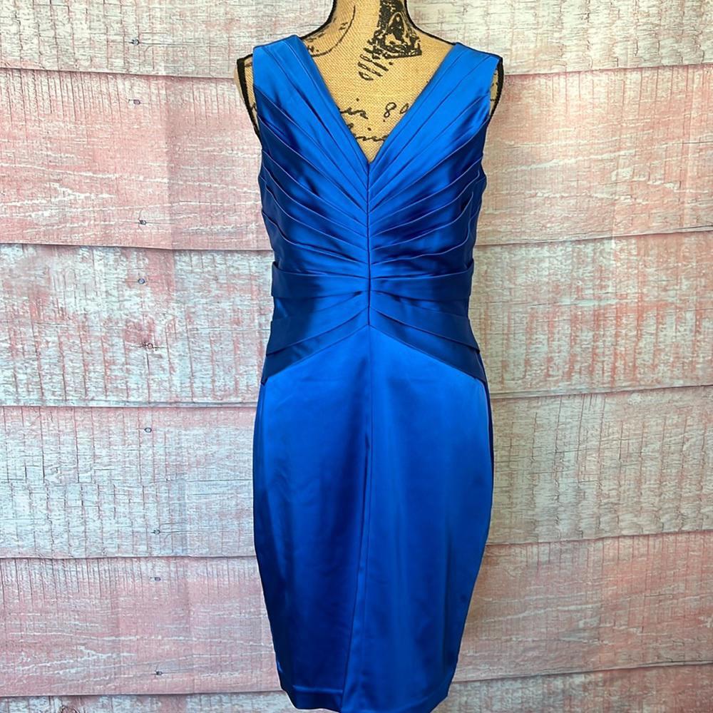 ELLEN TRACY Dress Women's Size 10 Blue Satin